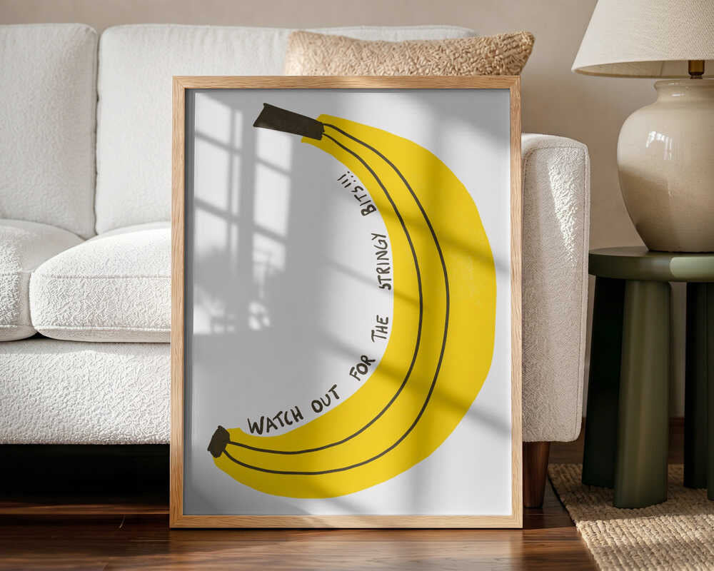 Stringy Bits!! Art Print UK — Food Vibrant Wall Art — Kitchen — Wall It All Prints