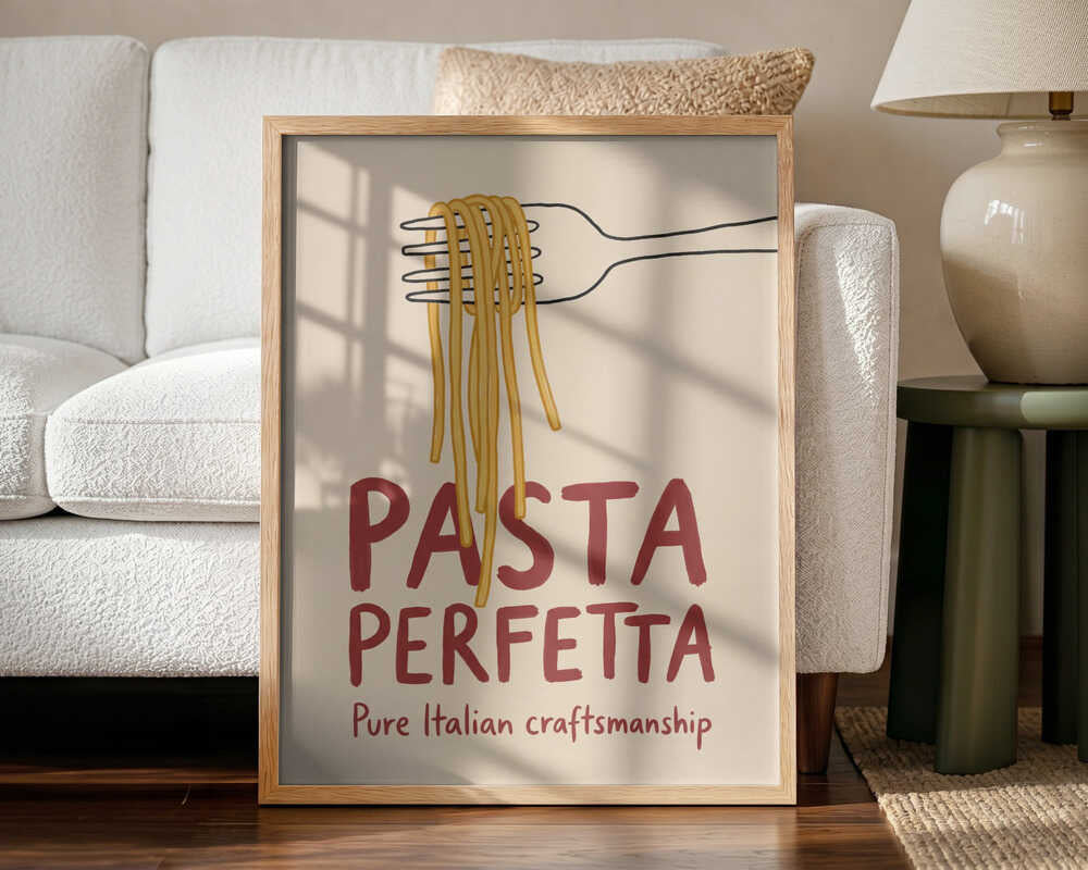 Perfect Italian Pasta Art Print UK — Food Vibrant Wall Art — Kitchen — Wall It All Prints