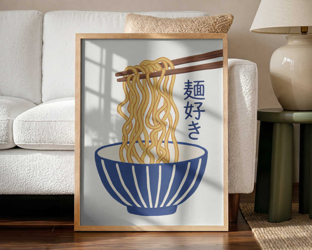 Delicious Ramen Bowl Art Print UK — Japanese Vibrant Wall Art — Kitchen — Wall It All Prints