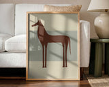 Minimalist Brown Horse