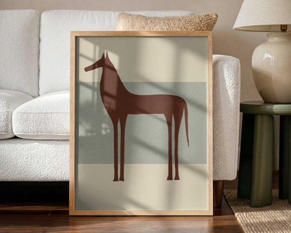 Minimalist Brown Horse