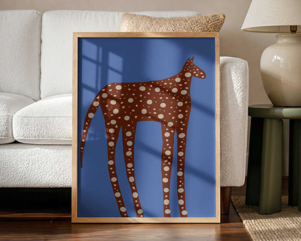 Spotted Long Legged Horse