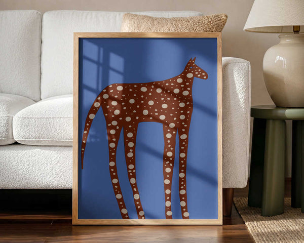 Spotted Long Legged Horse