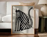 Striped Black Cat