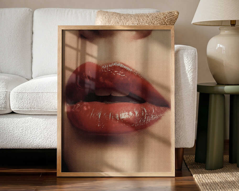 Glossy Red Lips