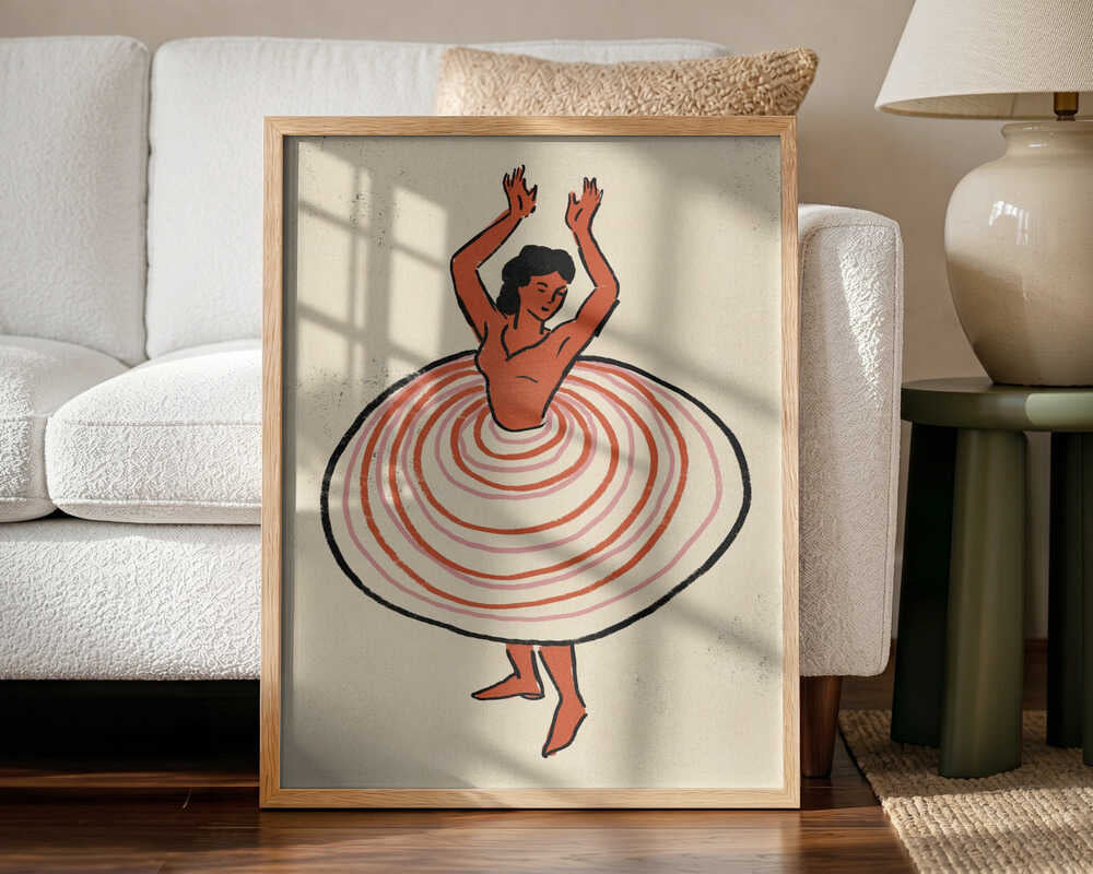Vibrant Cancan Dancer