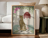 Elegant Tropical Leopard Art Print UK — Botanical Fresh Wall Art — Living Room — Wall It All Prints
