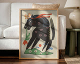 Mythical Horse with Flower Art Print UK — Botanical Vibrant Wall Art — Living Room — Wall It All Prints