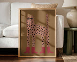 Spotted Cat in Boots Art Print UK — Abstract Minimal Wall Art — Living Room — Wall It All Prints