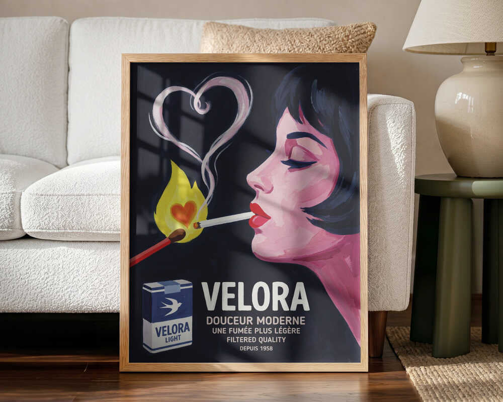 Chic Woman Smoking Heart