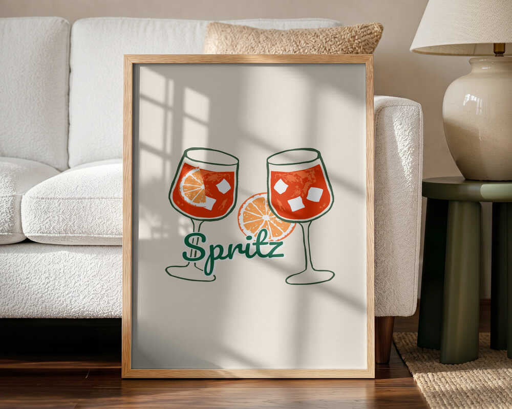 Vibrant Spritz Cocktails Art Print UK — Vintage Vibrant Wall Art — Kitchen — Wall It All Prints