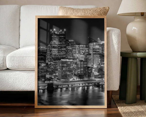 Pittsburgh Skyline Night Lights Melanie Viola