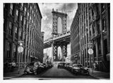 DUMBO Manhattan Bridge View Art Print UK — Dark Moody Dark Wall Art — Living Room — Wall It All Prints