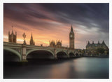 Big Ben Westminster Sunset Art Print UK — Dark Moody Warm Wall Art — Living Room — Wall It All Prints