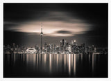 Toronto Skyline Reflection Art Print UK — Dark Moody Minimal Wall Art — Living Room — Wall It All Prints
