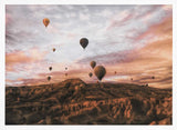 Hot Air Balloon Sunrise Art Print UK — Landscape Calm Wall Art — Living Room — Wall It All Prints