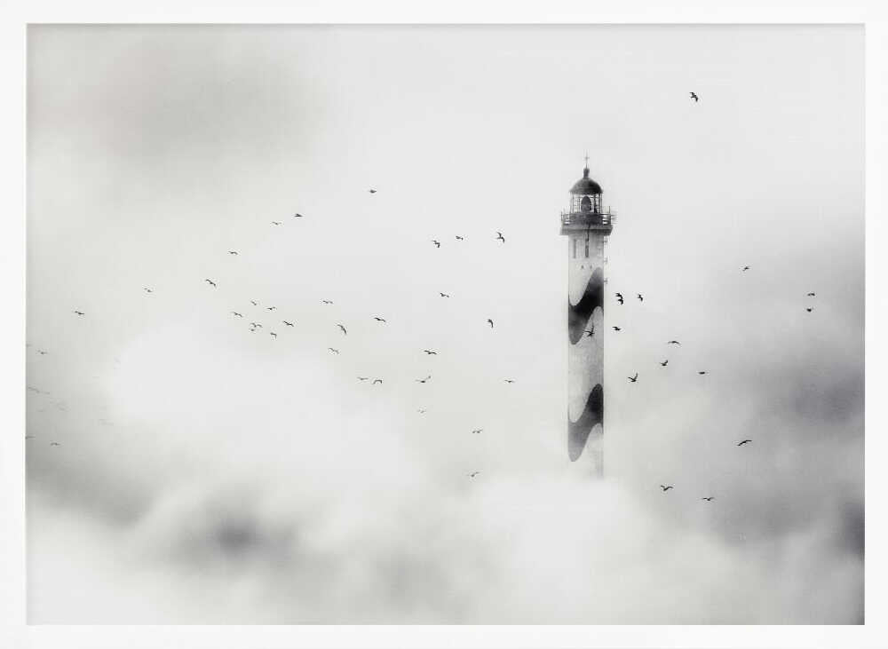 Lighthouse in the Clouds Art Print UK — Animal Calm Wall Art — Living Room — Wall It All Prints