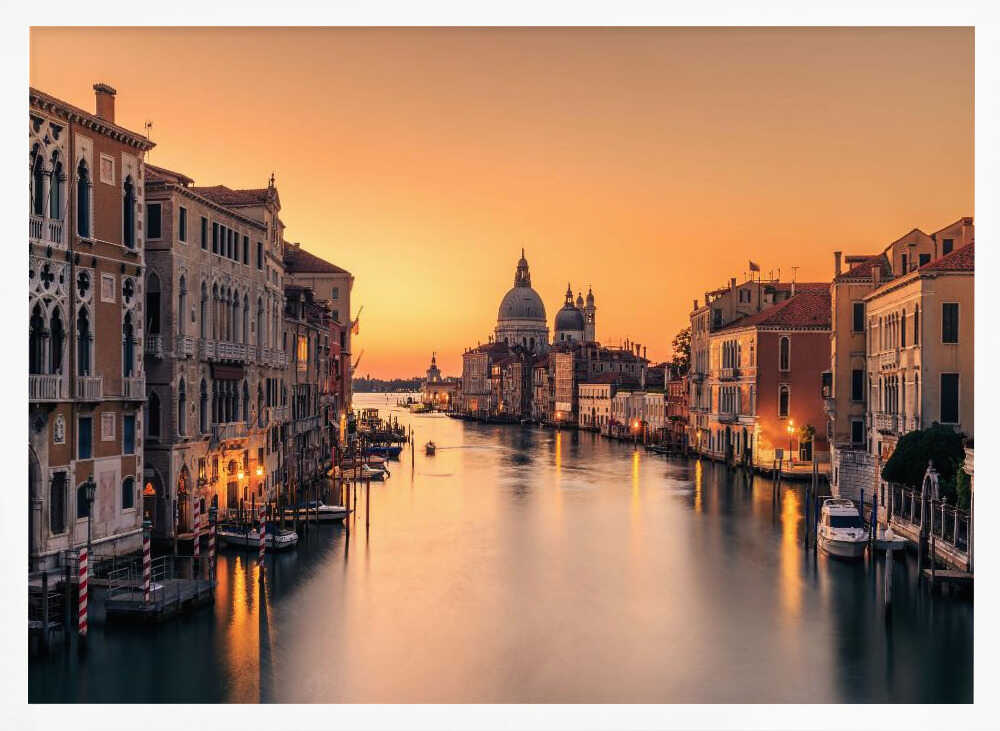 Grand Canal Sunset Venice Art Print UK — Landscape Calm Wall Art — Bedroom — Wall It All Prints