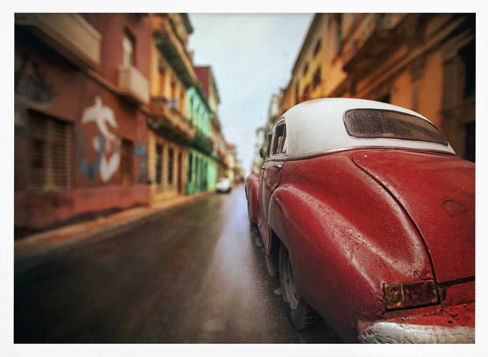 Havana Red Classic Car Art Print UK — Vintage Vibrant Wall Art — Living Room — Wall It All Prints