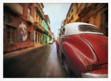 Havana Red Classic Car Art Print UK — Vintage Vibrant Wall Art — Living Room — Wall It All Prints