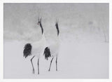 Calling Cranes in Snow Art Print UK — Japanese Dark Wall Art — Living Room — Wall It All Prints