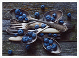 Blueberries and Vintage Silver