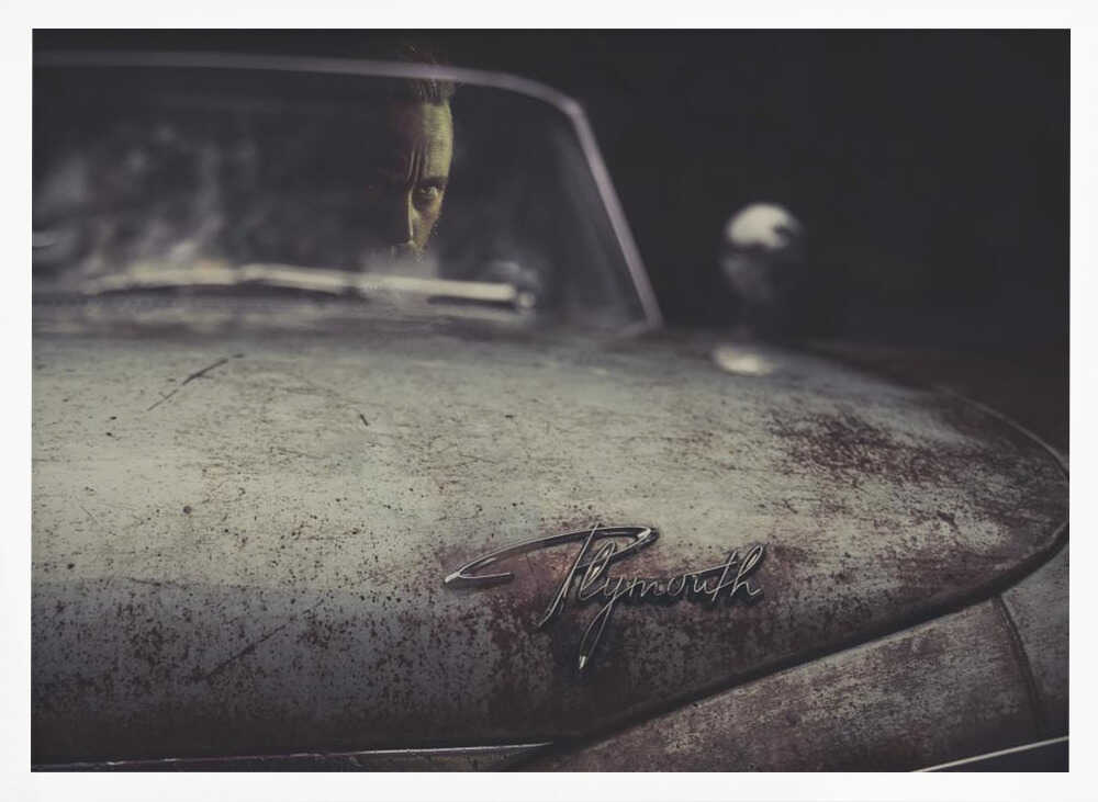 Reflected Gaze Car Hood Art Print UK — Dark Moody Dark Wall Art — Living Room — Wall It All Prints