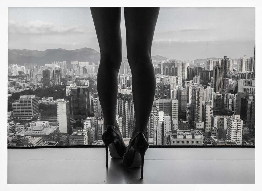 City View High Heels Art Print UK — Landscape Dark Wall Art — Living Room — Wall It All Prints