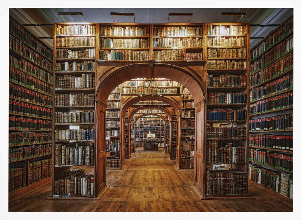 Grand Library Archways Art Print UK — Vintage Elegant Wall Art — Bathroom — Wall It All Prints