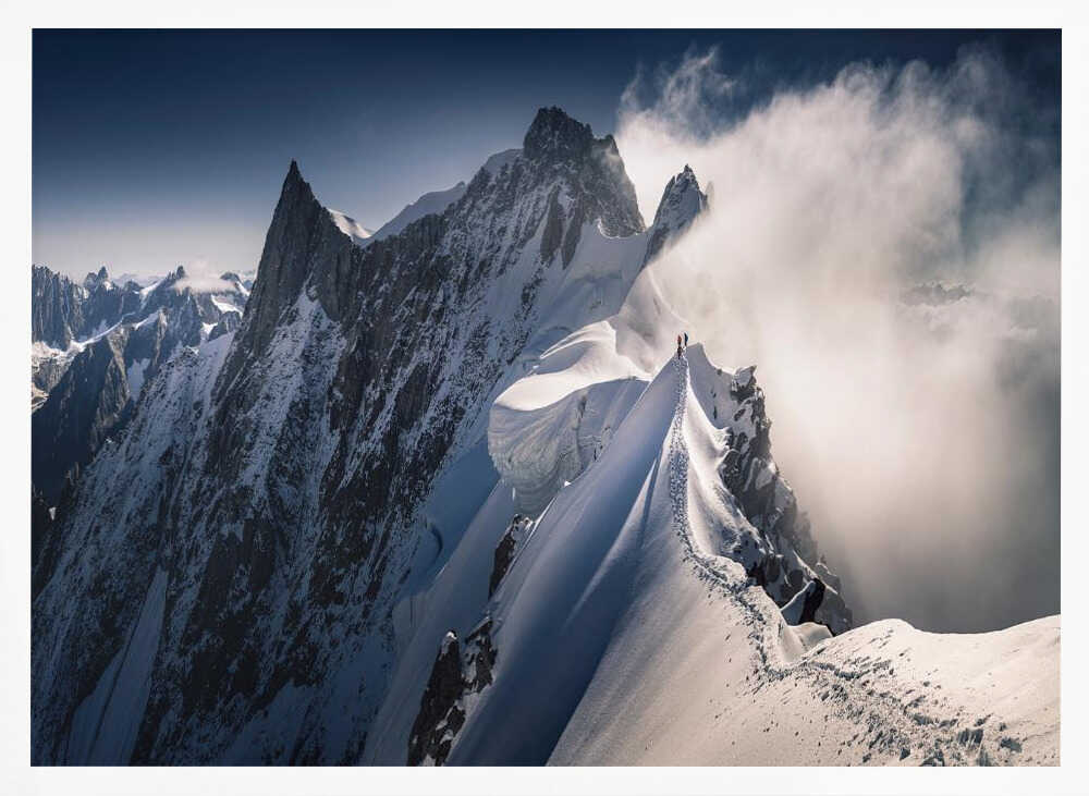 Alpine Ridge Ascent Art Print UK — Dark Moody Vibrant Wall Art — Living Room — Wall It All Prints