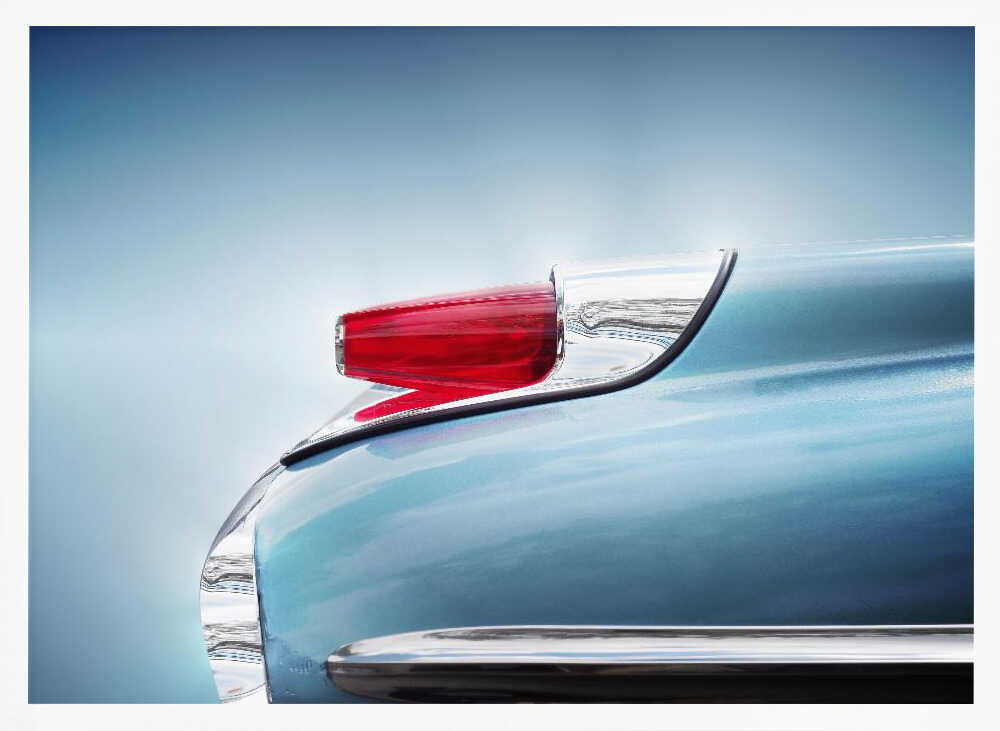 Retro Car Taillight Art Print UK — Vintage Vibrant Wall Art — Living Room — Wall It All Prints