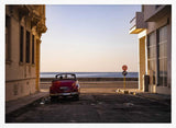 Cuban Car Ocean Sunset Art Print UK — Landscape Warm Wall Art — Living Room — Wall It All Prints