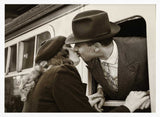 Romantic Train Kiss