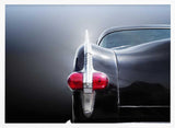 Classic Car Tailfin Art Print UK — Vintage Dark Wall Art — Living Room — Wall It All Prints