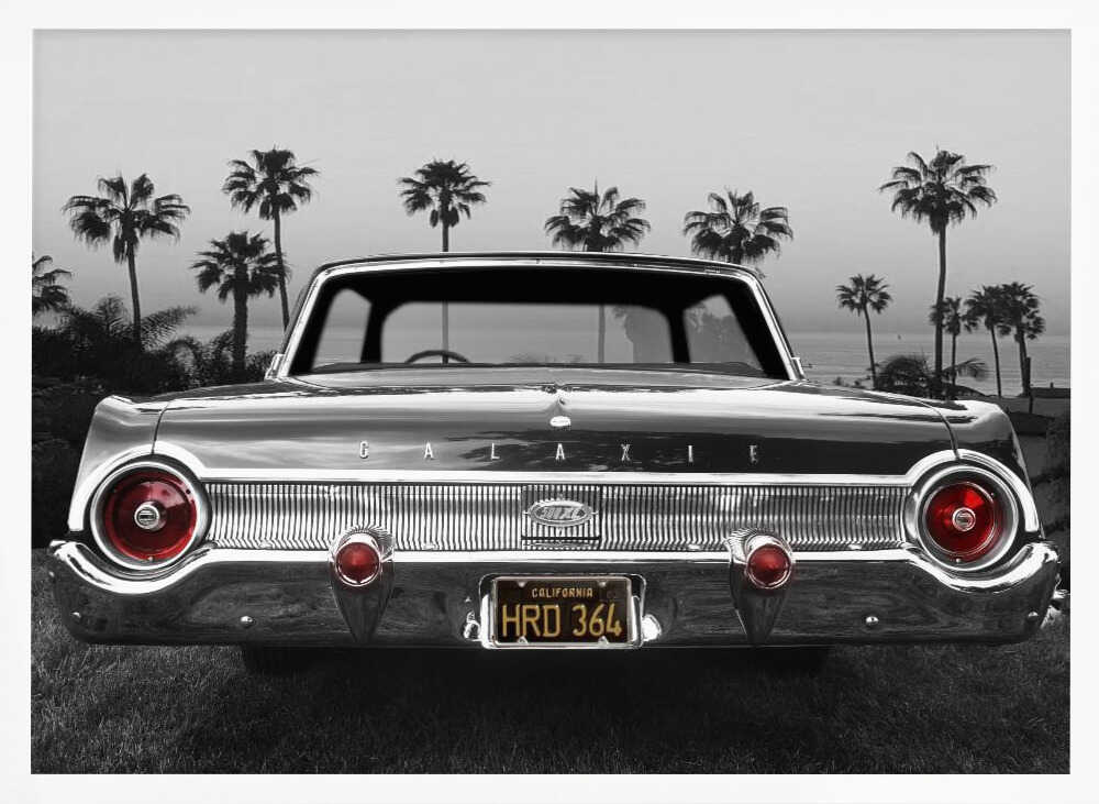 California Classic Car Art Print UK — Vintage Dark Wall Art — Living Room — Wall It All Prints