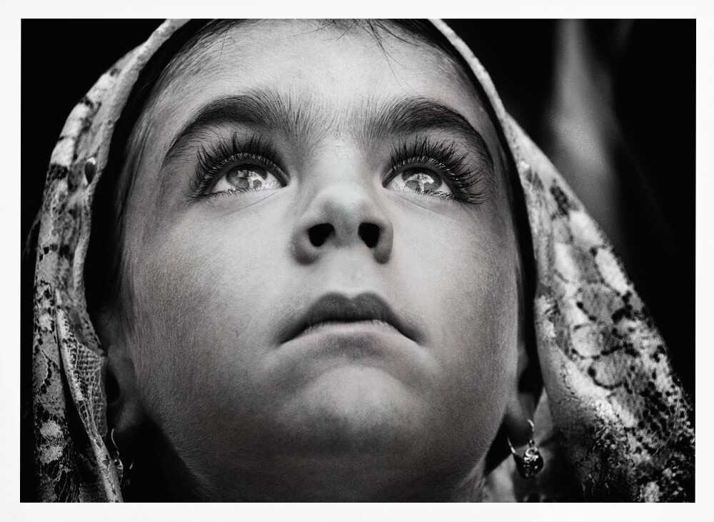Hopeful Child Portrait Art Print UK — Dark Moody Calm Wall Art — Living Room — Wall It All Prints