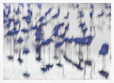 Fluid Blue Flamingos Art Print UK — Abstract Calm Wall Art — Office — Wall It All Prints