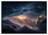 Frozen Mountain Glow Art Print UK — Japanese Warm Wall Art — Living Room — Wall It All Prints