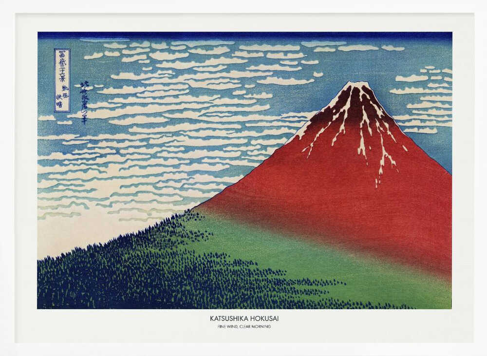 Fine Wind, Clear Morning Art Print UK — Japanese Vibrant Wall Art — Living Room — Wall It All Prints