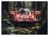 Forgotten Race Car Art Print UK — Dark Moody Calm Wall Art — Living Room — Wall It All Prints