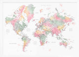 Soft Watercolor World Map