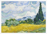 Wheat Field With Cypresses