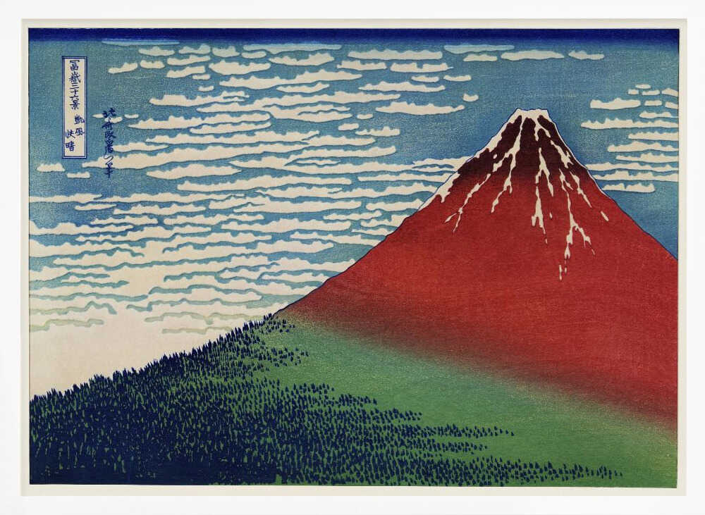 Fine Wind, Clear Morning Art Print UK — Japanese Vibrant Wall Art — Living Room — Wall It All Prints