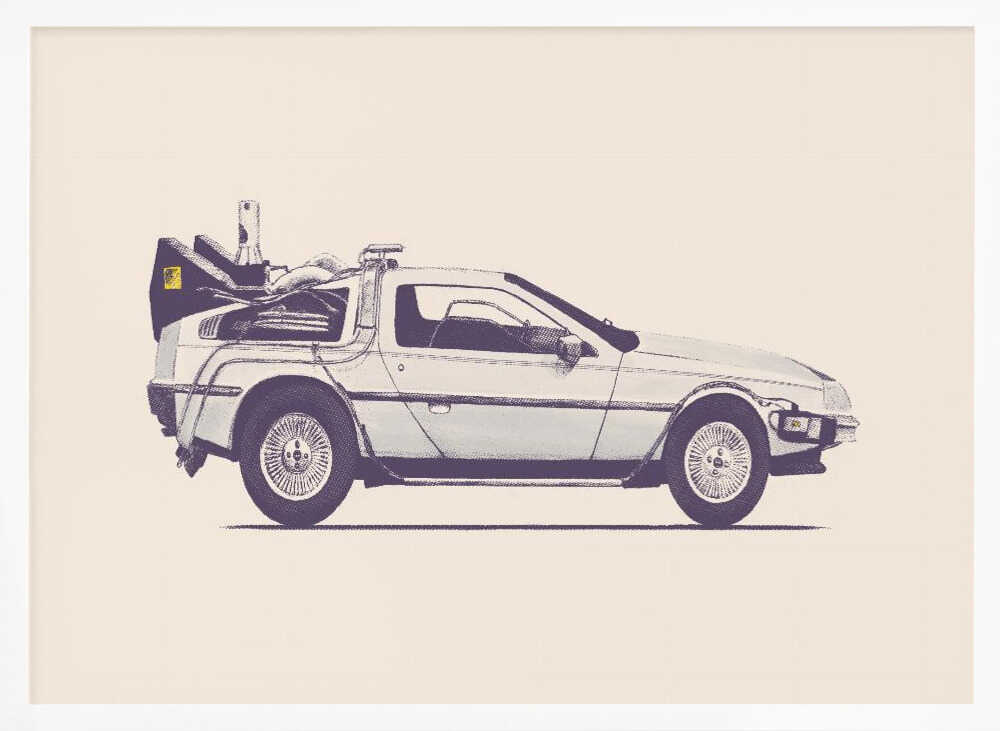 Sleek Future Classic Art Print UK — Vintage Vibrant Wall Art — Living Room — Wall It All Prints