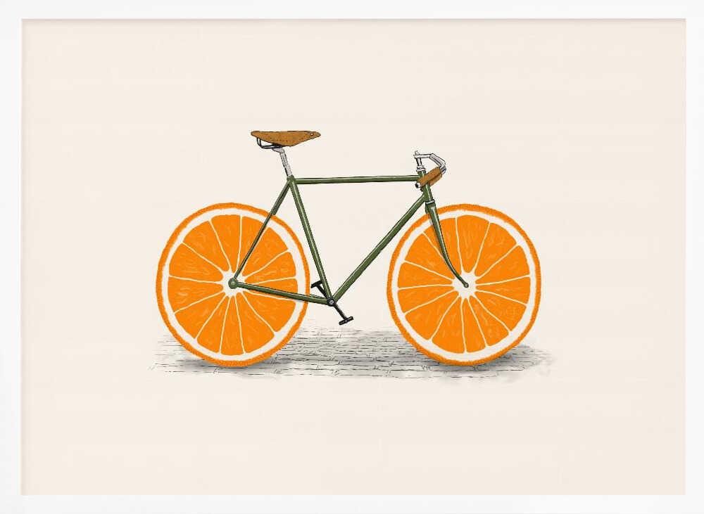 Citrus Cycle Art Print UK — Vintage Vibrant Wall Art — Kitchen — Wall It All Prints