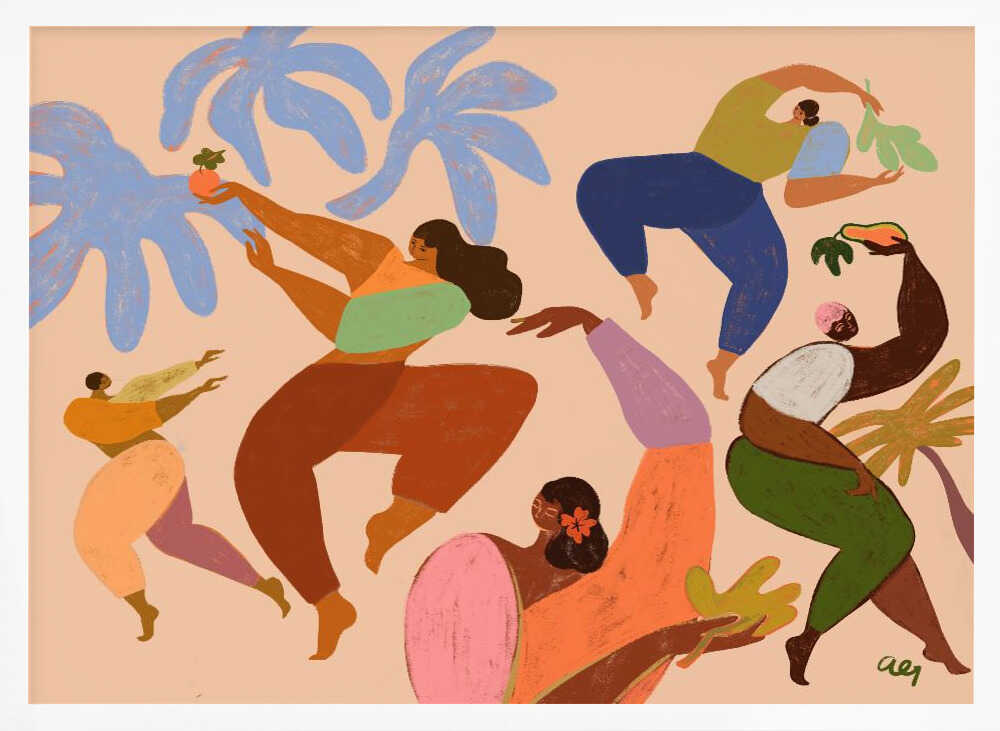 Dance Dance Art Print UK — Abstract Vibrant Wall Art — Kitchen — Wall It All Prints