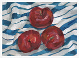 Fresh Apples on Stripes