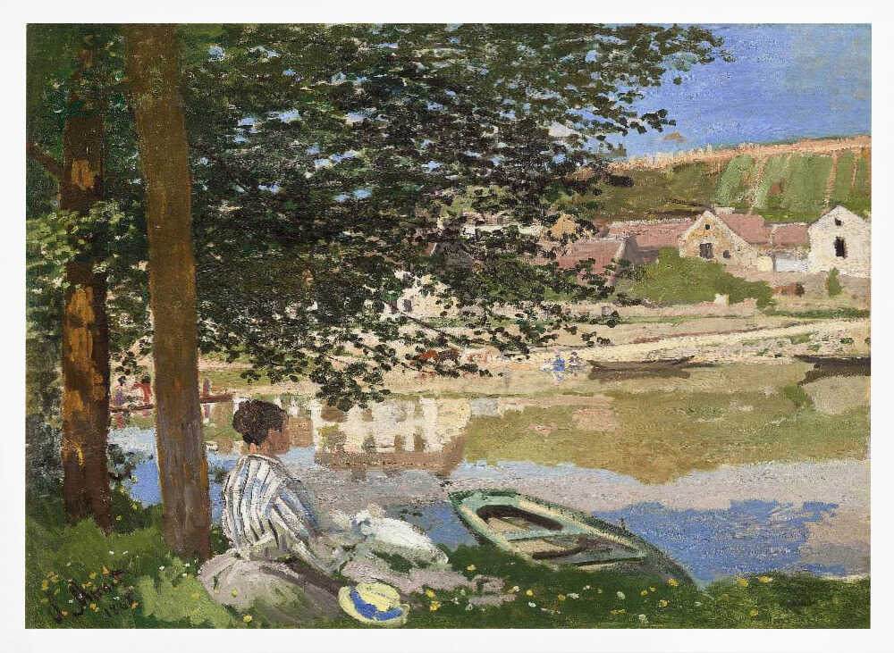 On the Bank of the Seine, Bennecourt (1868) By Claude Monet Claude Monet