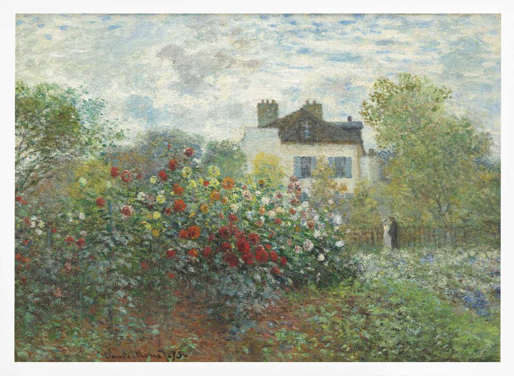 The Artist's Garden In Argenteuil, a Corner of the Garden With Dahlias (1873) Claude Monet