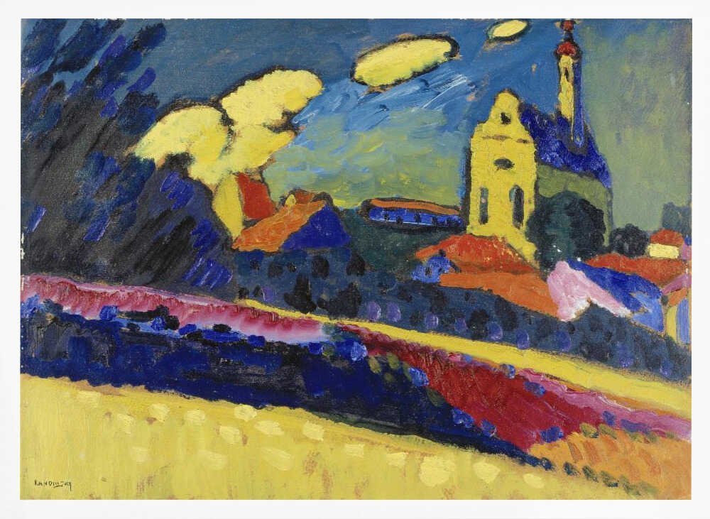 Study of Murnau  Landscape With Church (1909)